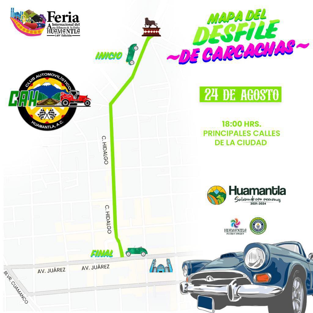Por desfile de carcachas se cerrarán vialidades en Huamantla